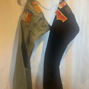 Levi's Kids Light Blue and Black Bootcut Jeans